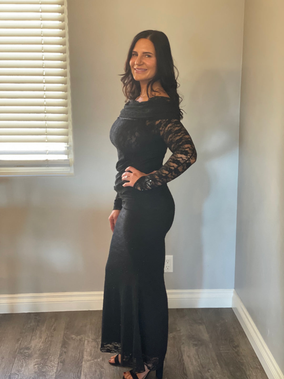 Sultry Floral Lace Off-Shoulder Foldover Top