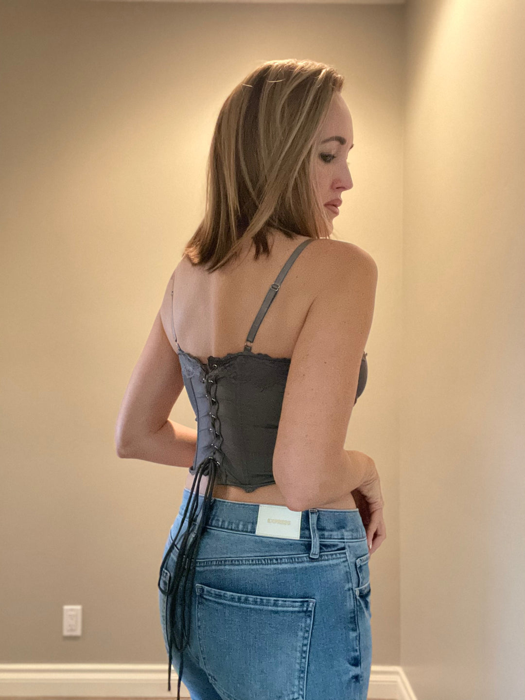 Lacy Mesh Bustier Corset Top