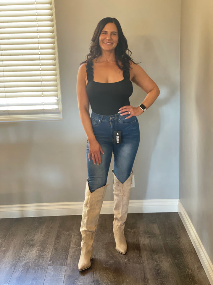 Scrunched Ribbed Bodysuit