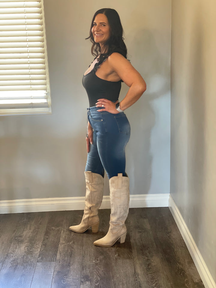 Scrunched Ribbed Bodysuit