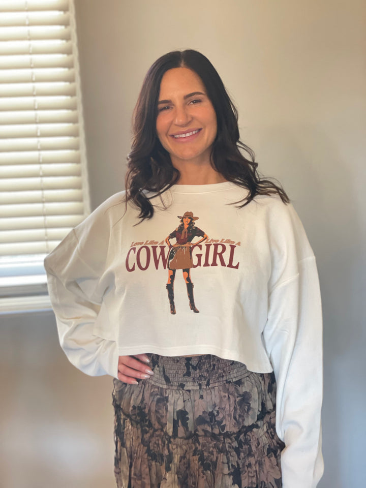 Love Like A Cowgirl Thermak Graphic Sweatshirt