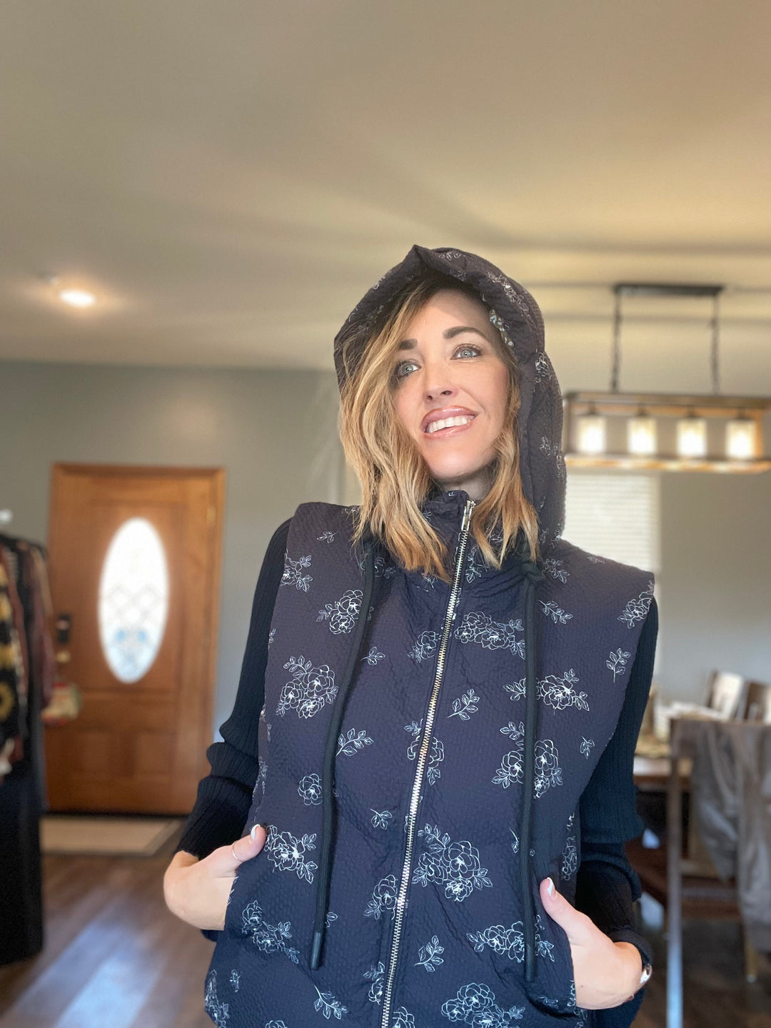 Country Floral Puffer Vest